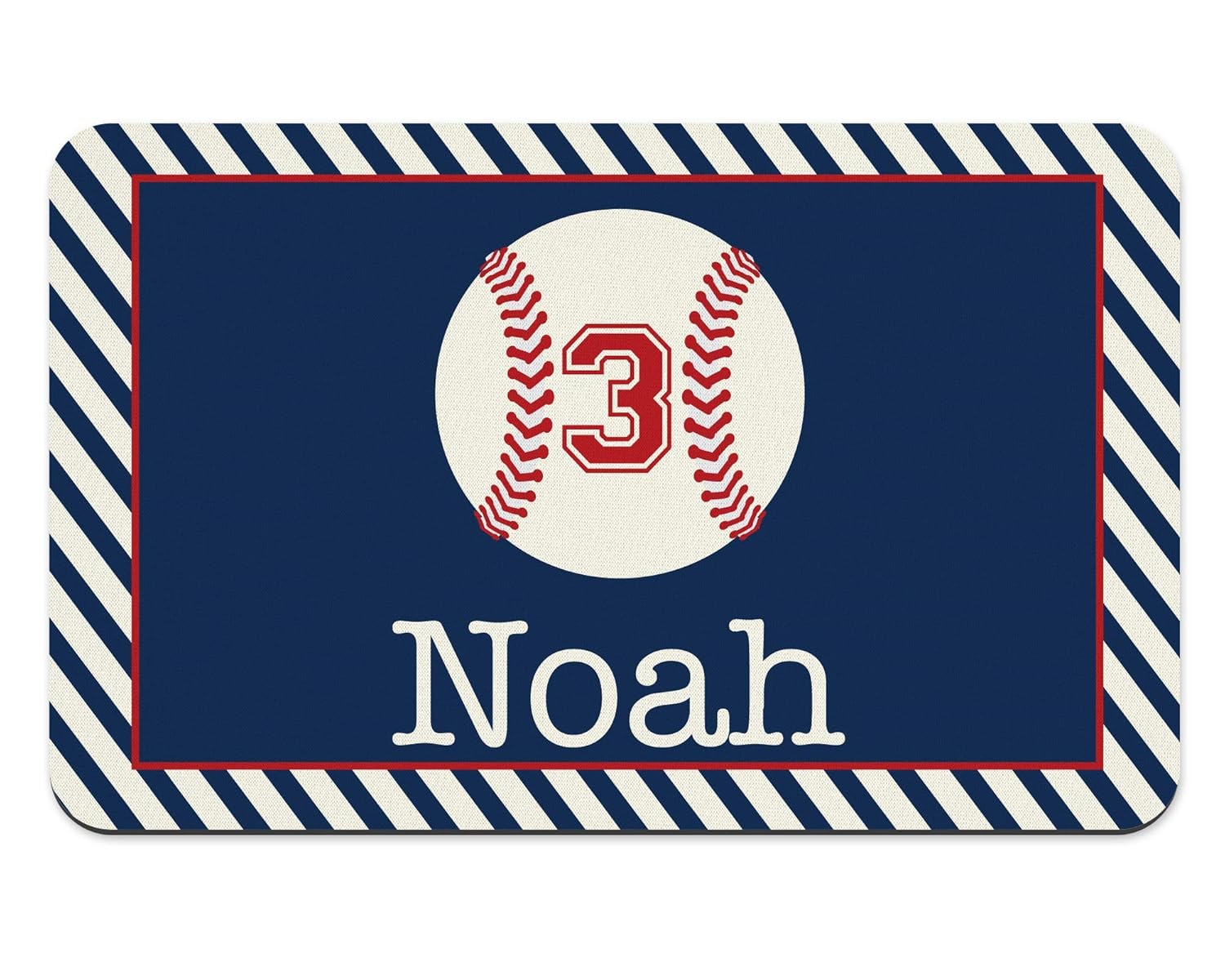 Baseball POLYESTER Rubber Backed Placemat Kitchen & Dining