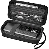 Againmore Hard Tire Inflator Case for Airmoto 120 PSI Air Compressor | Hard Shell Storage, Mesh Pocket for USB Cable, Air Hose and Accessories, Car Bike Motorcycle Travel, Black, Case Only