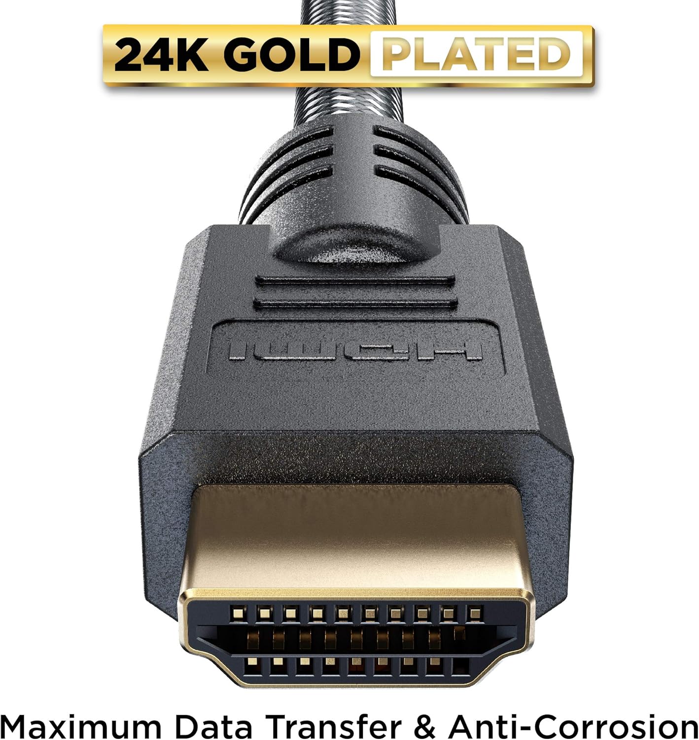PowerBear 4K HDMI Cable 10 ft | Braided Nylon & Gold Connectors: Electronics