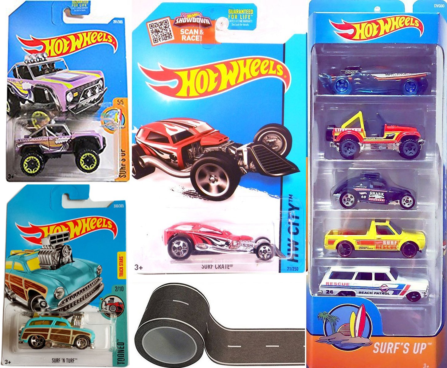 hot wheels surf's up 5 pack