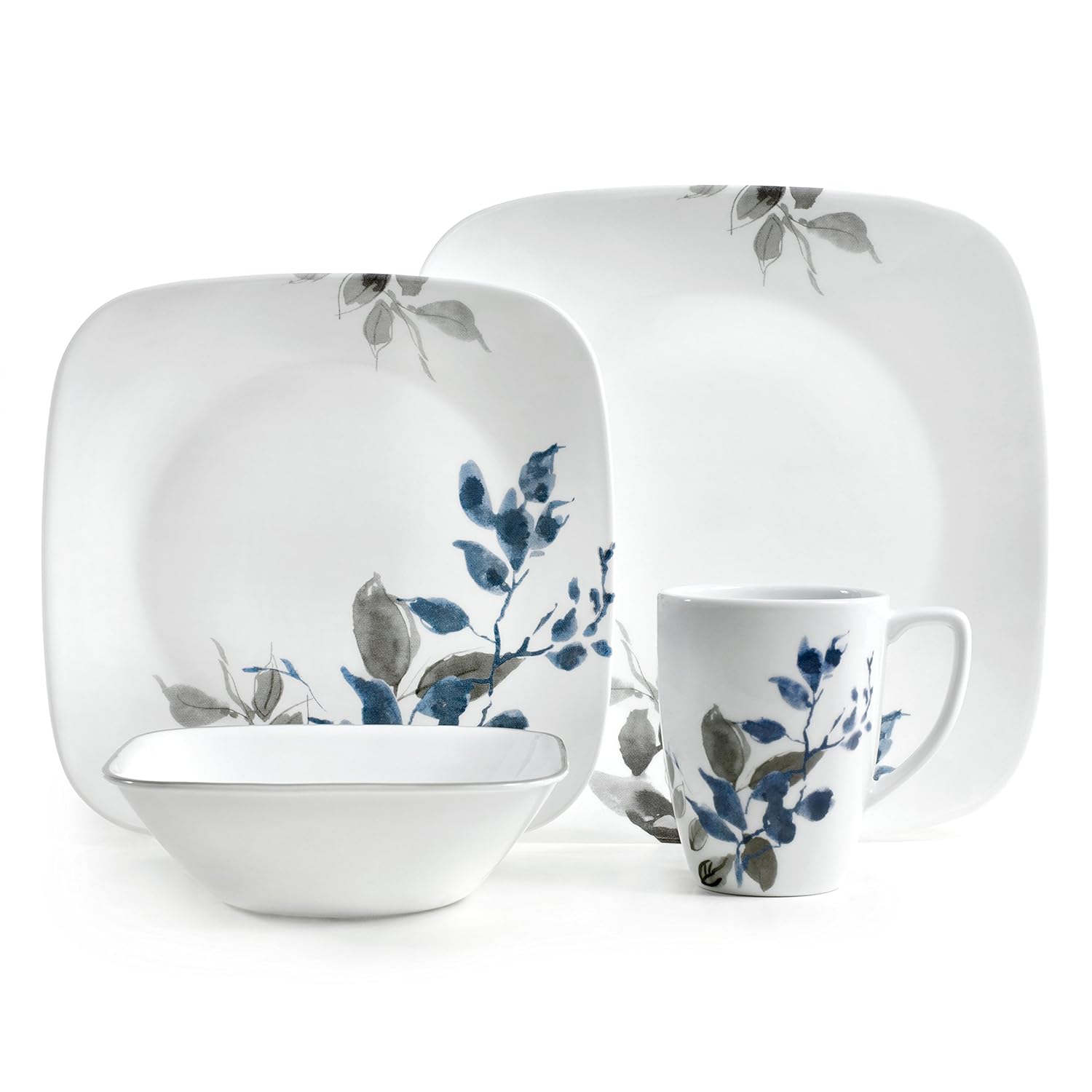 Corelle Kyoto Night Chip & Break Resistant 16pc Dinner Set, Service for