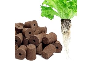 MEYCEMT Hydroponic Growing Sponges 50 Pack, Universal Fit Sponges & Seed Pods for Starting Seeds, Indoor Outdoor Garden for Seed Germination & Plant Cloning, Stronger Roots