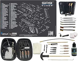 EDOG Ruger SR9 (Exploded View) PPistol Cleaning Mat &amp; Range Warrior Handgun Cleaning Kit &amp; E.D.O.G. Tac Pak Cleaning Essentials