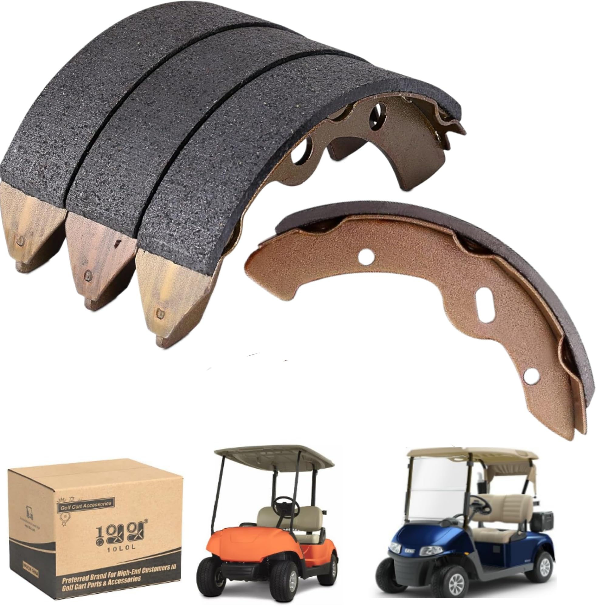 Photo 1 of 10L0L Golf Cart Cart Brake Shoes for Yamaha G9-G28 (94-06) EZGO Medalist 1997+, EZGO TXT 1996+, ST 3500 Workhorse 96+ 27943G01 27945G01 70794G01 70795G01