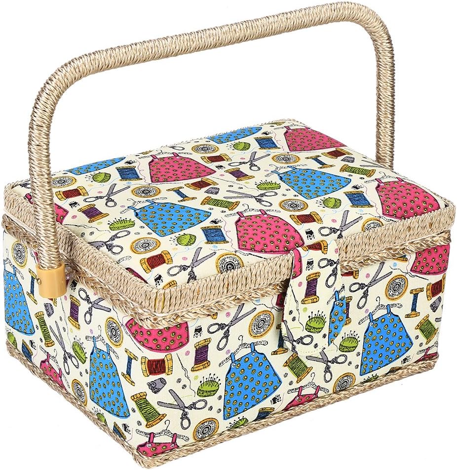 Sewing Basket,Large Sewing Basket,Sewing Kit Storage Box