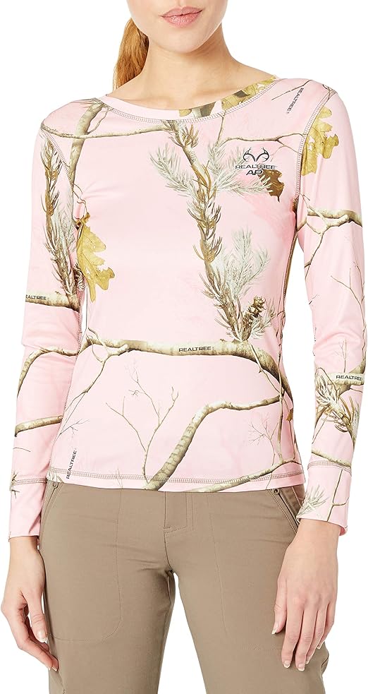 womens pink thermal top