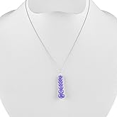 Natural Tanzanite Pendant In 925 Sterling Silver, Plain Rondelle Gemstone Necklace, Tanzanite, Stone Pendant, Birthstone, Gift For Her