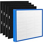 Popurure AF-20FL Replacement Filter Compatible with HoMedics Air Purifier AF-20 AP-25 AR-20 Filter, fits Number AF-20FL AP-25CRF AF-25, include 1 HEPA Filter + 4 Carbon Pre-filters