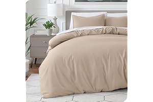 Bare Home Bedding Duvet Cover Queen Size - Premium 1800 Super Soft Collection - Lightweight, Cooling - Soft Breathable Bedding Duvet Cover (Queen, Pebble)