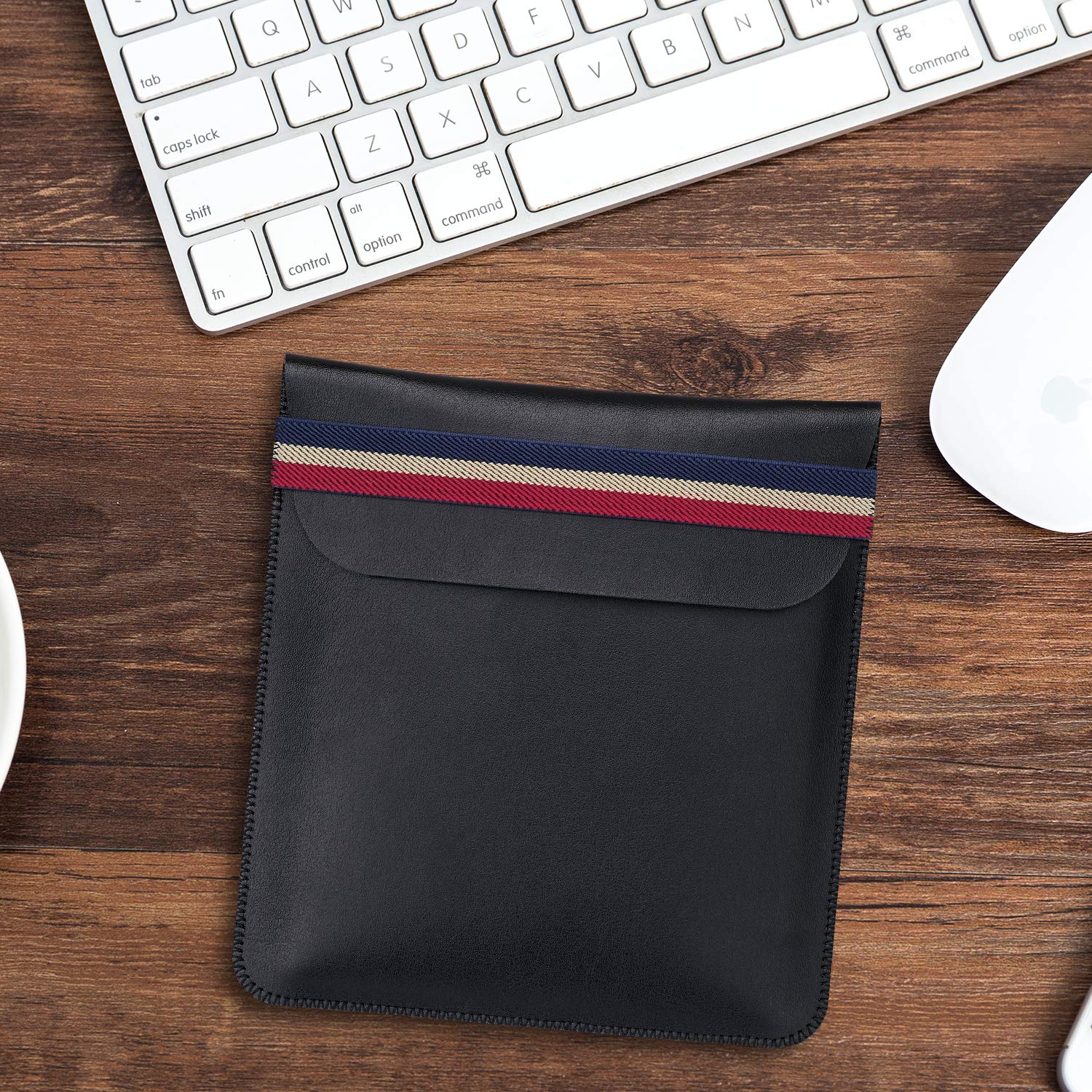 WALNEW 7 Inch E-Reader Sleeve for 7'' Kobo Libra H2O 2019 / Kindle Oasis (10th and 9th Gen, 2019 and 2017 Released) Protective Pouch Insert Sleeve Case Cover Bag, Black