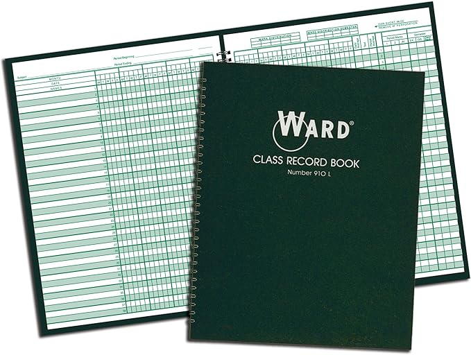 Ward 910L Class Record Book, 38 Students, 910 Week Grading, 11 x 81/2