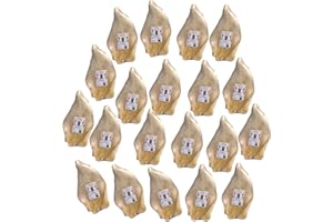 Barking Buddha Original Large Cow Ears for Dogs - Safe All Natural Premium Grade Rawhide Alternative Chews - Individually Wrapped Treats | Natural Beef 20 Pack