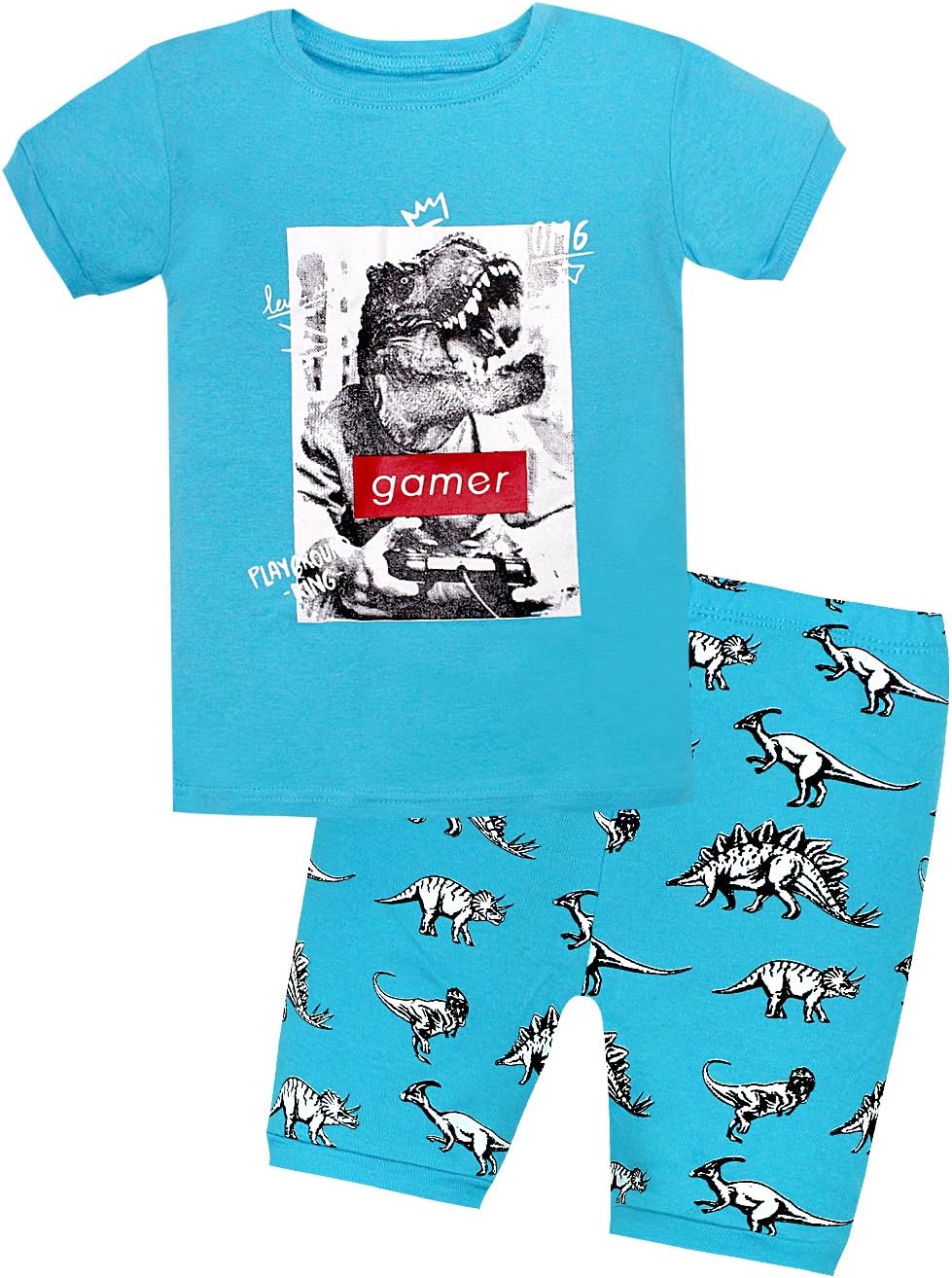 Viobarmo Little Boys Pajama Set Kids T Shirt Top & Pants 100% Cotton Sleepwear (2-7 Years)
