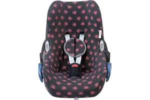 JYOKO Kids Cover Liner Compatible with Maxi COSI Cabriofix, City, Streety Fix (Flúor Heart)