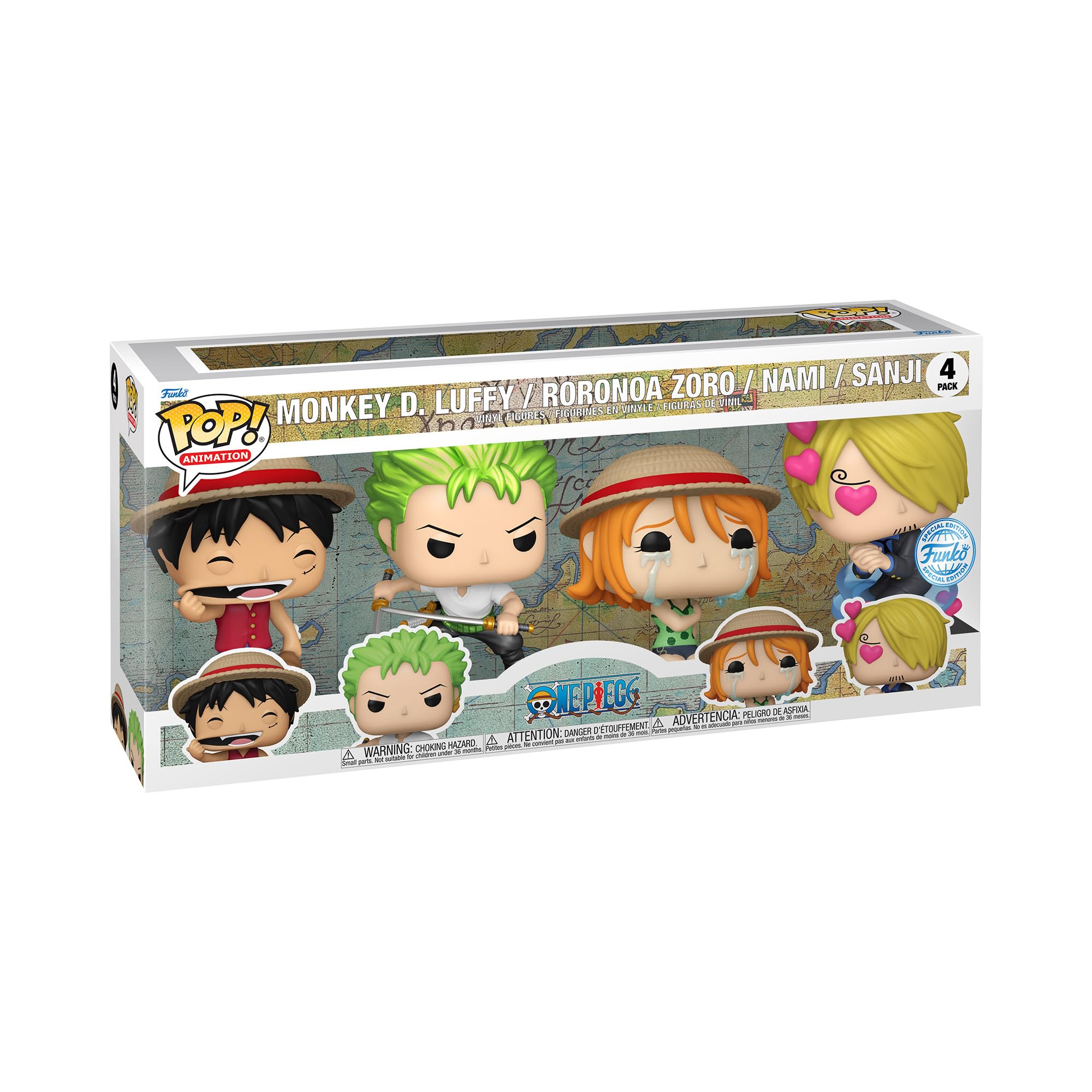 Funko Pop! Animation: One Piece - Refresh 4 Pack - Collectable Vinyl Figure - Gift Idea - Official Merchandise - Toys for Kids & Adults - Anime Fans - Model Figure for Collectors and Display