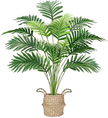 Plantes Artificielles Interieur Palmier en Pot,71cm Fausse Plante Idéal pour la Décoration de Salon, Chambre, Bureau et Jardin（1 Pot）