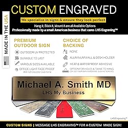 Engraved Name Plates for Door Sign Personalized