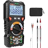 KAIWEETS HT118E Digital Multimeter TRMS 20000 Counts with Higher Resolution Auto-Ranging Voltmeter Accurately Measures Voltage Current Resistance Diodes Continuity Duty-Cycle Capacitance Temperature