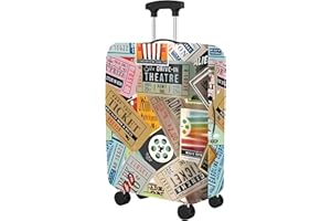 BOXIKI TRAVEL Travel Luggage Cover – Multicolor Vintage Design Suitcase Protector – Stretchable, Dustproof & Washable Elastic Cover for Medium Suitcases