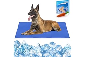 Dog Self Cooling Mat for Pets, Cats Over 50lbs, Cooling Gel Pad for Kennels, Crates, Beds, Size L 24x39 inch
