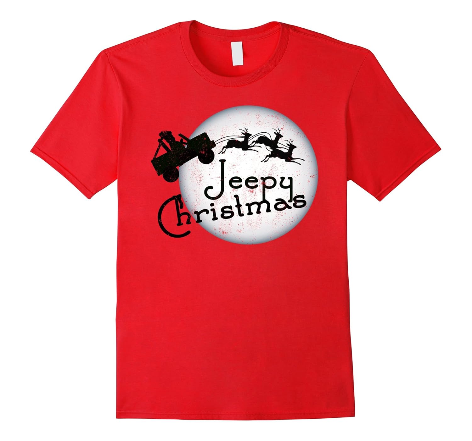 Funny Jeepy Christmas Santa Jeep Distressed Shirt-ANZ