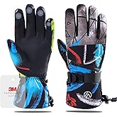 INPAKO Snow Gloves, Waterproof Warm Ski Gloves Thermal for Winter, Fit Both Men & Women, Gift for Parent Child