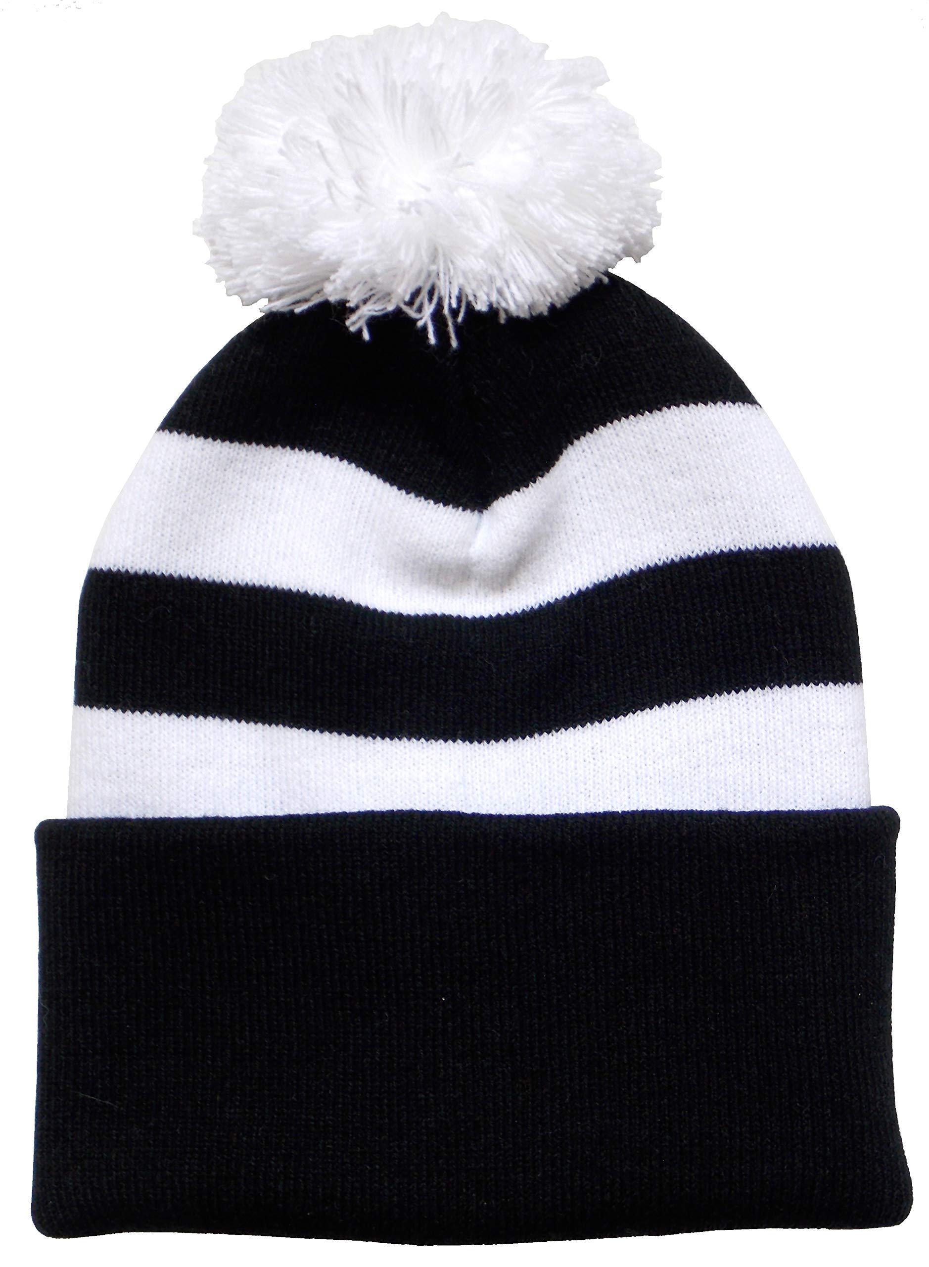 Arena Scarves Fulham Fans Bobble Hat in Black and White