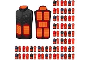 Heated Vest for Women Men 8 Heating Zones Puffer Jackets Rechargeable Winter Thermal Coats Full Zip Outerwears