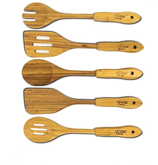Amazon Com Bamboo Cooking Utensils Wooden Spoons Bamboo Utensil
