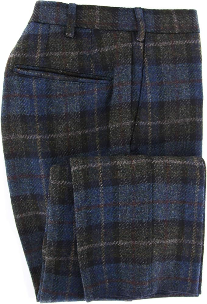 checkered wool pants