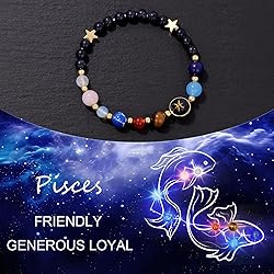 Vinswet Pisces Zodiac Bracelets for Women Men,12