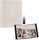 Lanpn Photo Album A5 50 Photos Linen Cover Beige 15x21cm Portrait