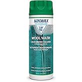 Nikwax Wool Wash, 300ml, Deodorize wool items, wool layers, safely cleans merino wool base layers, active wear, socks
