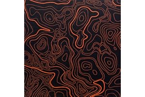 HOLSTERSMITH KYDEX Thermoform Sheet - (Topographic Camo) - (Hunter Orange/Black - Reversed) - (8in x 12in) - (1 Sheet) - (for Holster Making, Cosplay, Hobby) - (USA Made)