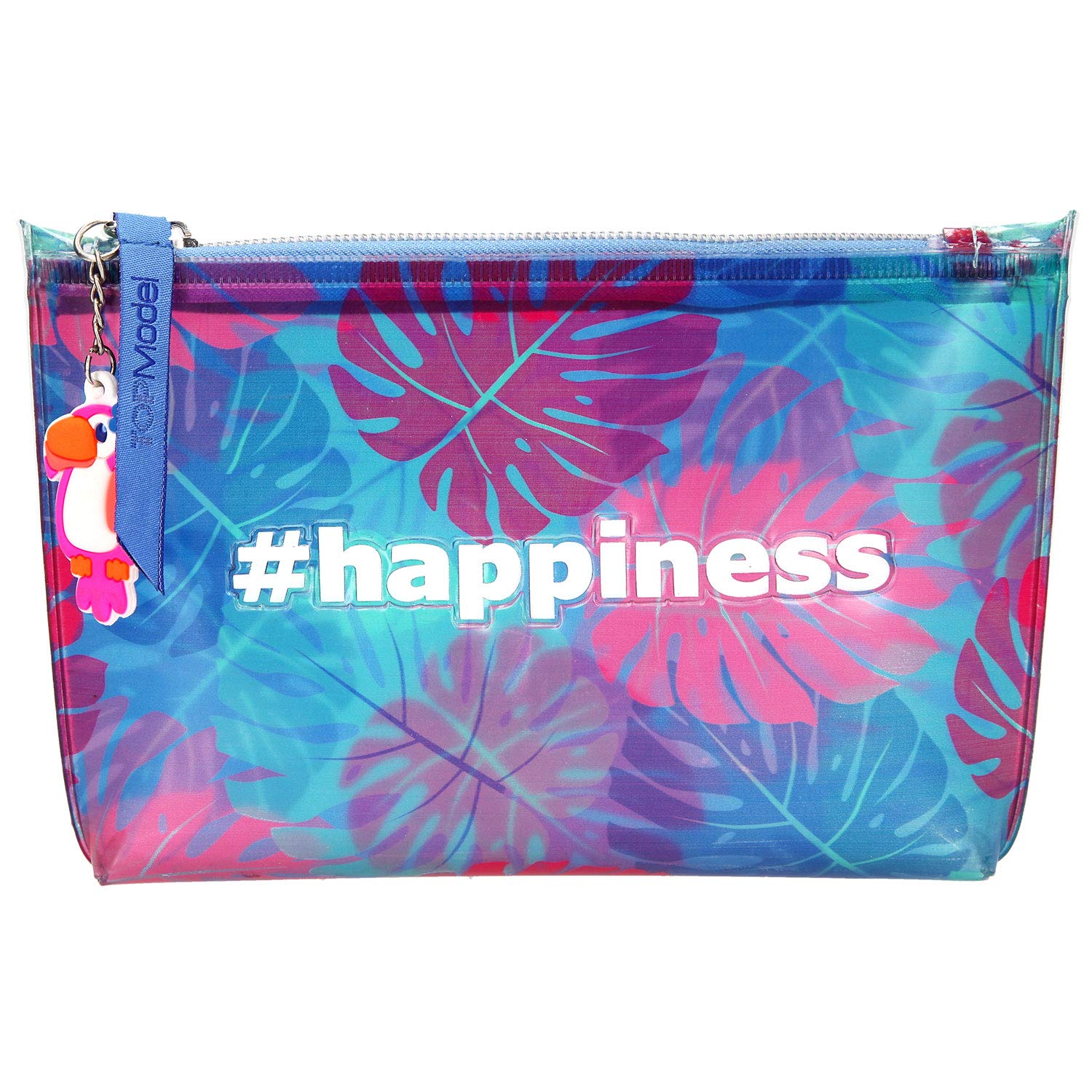 Depesche 10429 Cosmetic Bag TOPModel Tropical Blue Approx. 20 x 12.5 x 2 cm, colourful