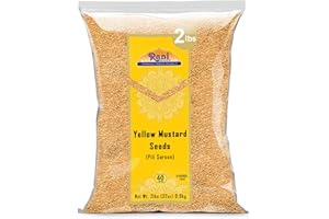 RANI BRAND AUTHENTIC INDIAN PRODUCTS Rani Yellow Mustard Seeds Whole Spice 32oz (2lbs) 908g ~ Ideal for Pickling, Dressing and Making Ground Mustard for Cooking, All Natural | Vegan | Gluten Friendly | NON-GMO | Kosher | Indian Origin