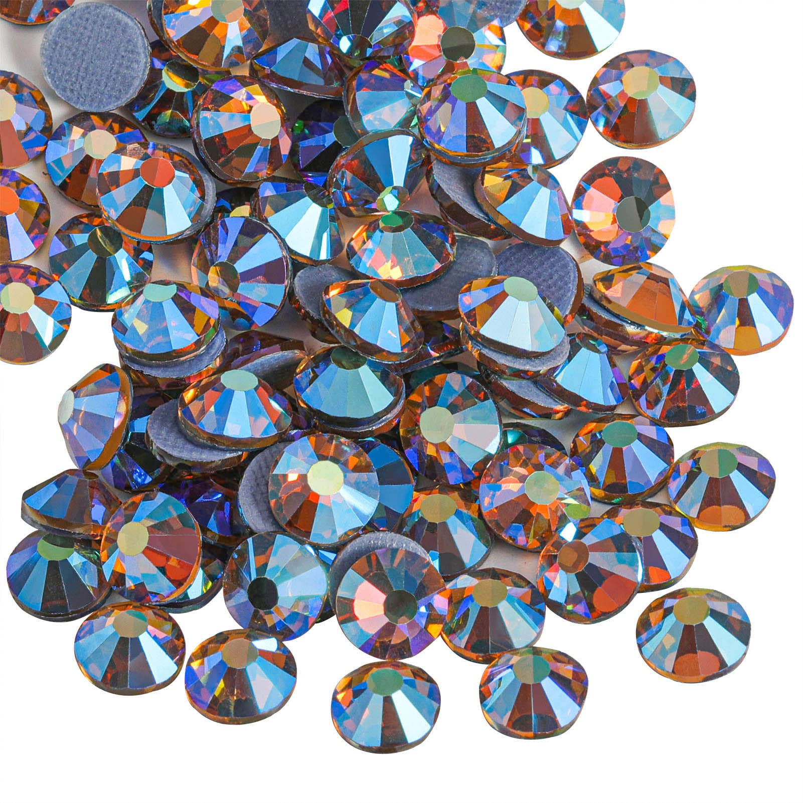 Beadsland Hotfix Rhinestones, 2880pcs Flatback Crystal Rhinestones for Crafts Clothes DIY Decoration,Light Colorado Topaz AB, SS6, 1.9-2.1mm — image 1