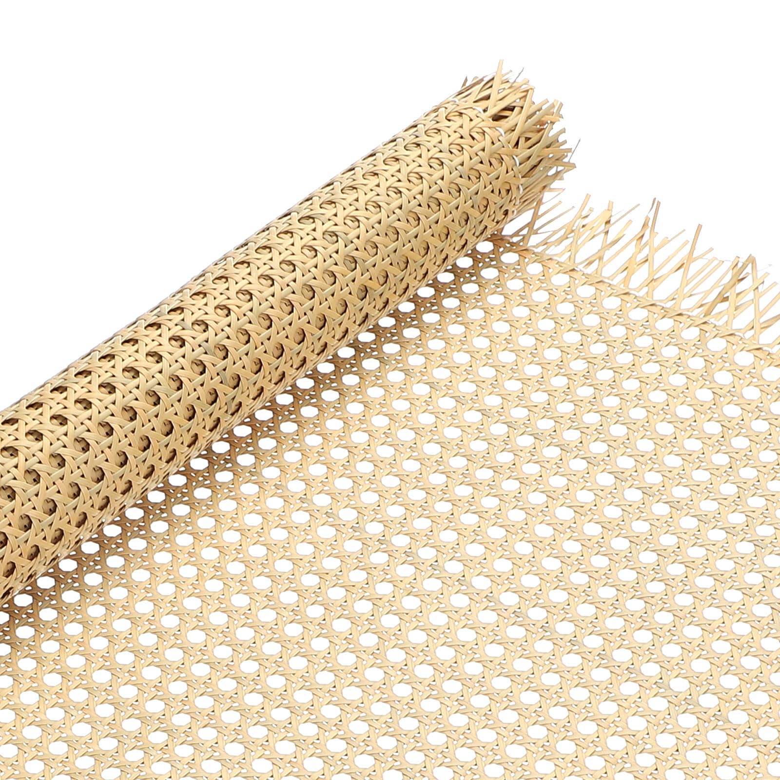 PATIKIL Plastic Rattan Webbing Roll 20 in x 5ft Woven Synthetic Poly Open Mesh Rattan Sheet Faux Cane Weave for DIY Caning Projects Furniture Cabinet Chair Ceiling Door, Wooden