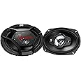 JVC CS-DR6931 DR Series 6x9" Shallow Mount Coaxial Car Speakers - 500W Max, 3-Way, Carbon Mica Woofers