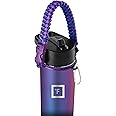 IRON °FLASK Paracord Handle - Fits Wide Mouth Water Bottles - Durable Carrier, Secure Accessories, Survival Strap Cord, Safety Ring, and Carabiner - Seven Core Paracord Bracelet