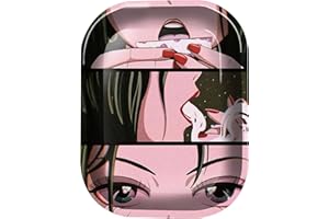 IMPRESSED.CO Unisex Anime Chick Rolling Tray - Anime Girl Tray - 7" X 5" Small Cigarette Smoking Accessories for Men and Women - Metal Cartoon Design Raw Tobacco Plate for Rolling