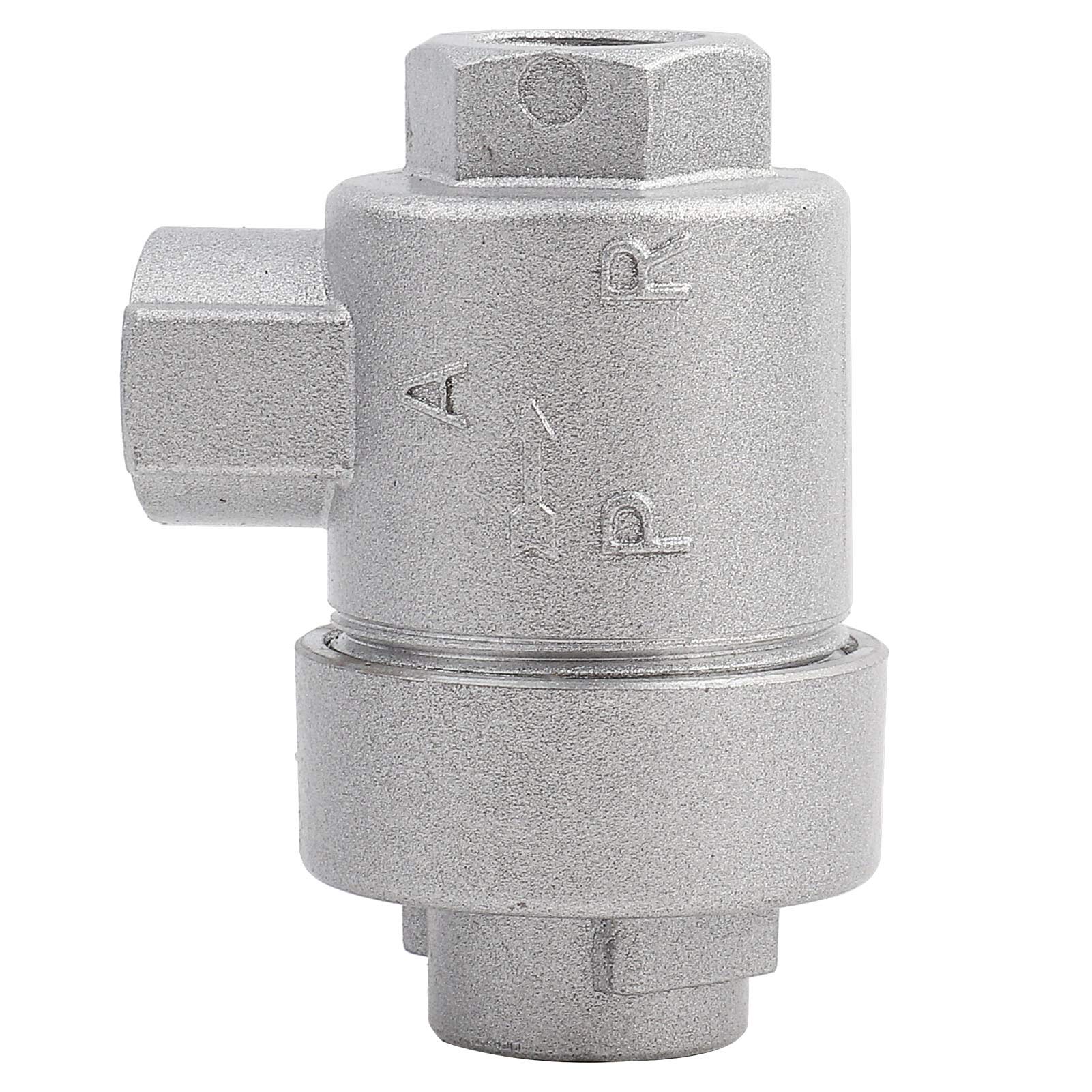 ASHATA Aluminum Air Valve,Threaded 1/4" BSPT Aluminum One-way Quick Exhaust Air Pipe Valve Replacement Accessory