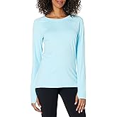 Amazon Essentials Womens Brushed Tech Stretch Long-Sleeve Crewneck Shirt (Available in Plus Size)