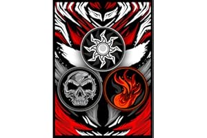 REALM GUARD (White Black Red) - 100ct Textured TCG/MTG Art Card Sleeves