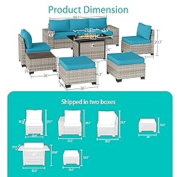 Muphyers 9-Piece Outdoor Patio Furniture Set with