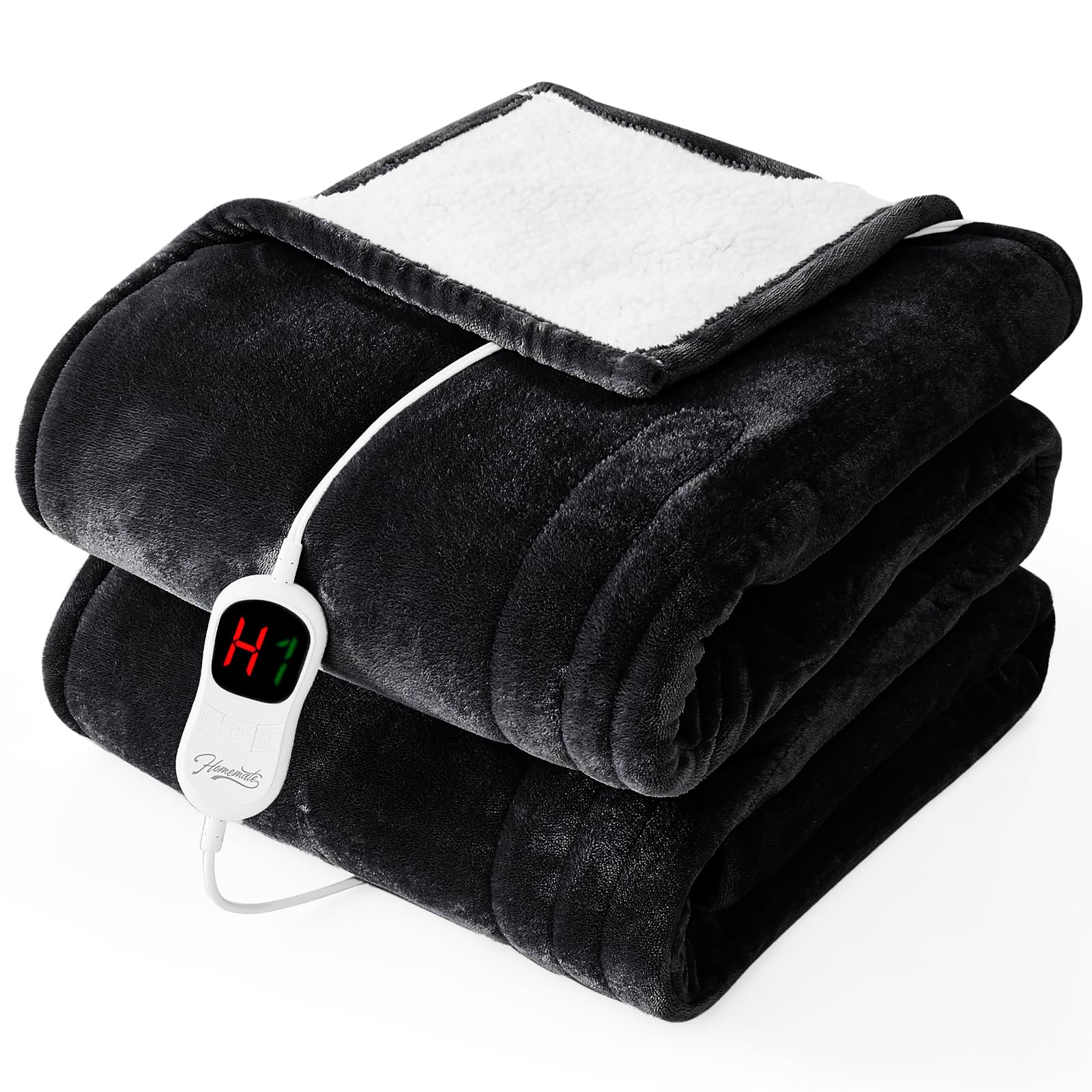 Photo 1 of ***MISSING CHARGING CABLE/NOT ABLE TO HEAT

Homemate Electric Heated Blanket Full Size - 72"x84" Heated Bed Blanket Throw with 10 Heating Levels 8 Hours Auto Off Fast Heating Over-Heat Protection-Ultra Soft Flannel ETL Certified, Black