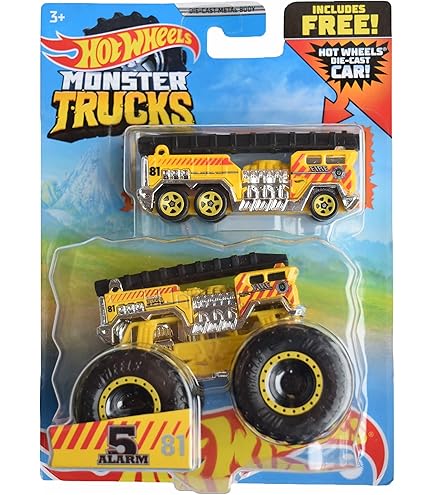 Amazon.com: Hot Wheels Monster Trucks 5 Alarm, Includes