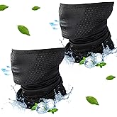 Geyoga 2 Pack Cooling Neck Gaiter Summer Breathable Balaclava Face Mask with Mesh Holes UV Protection Sun Scarf for Men Women
