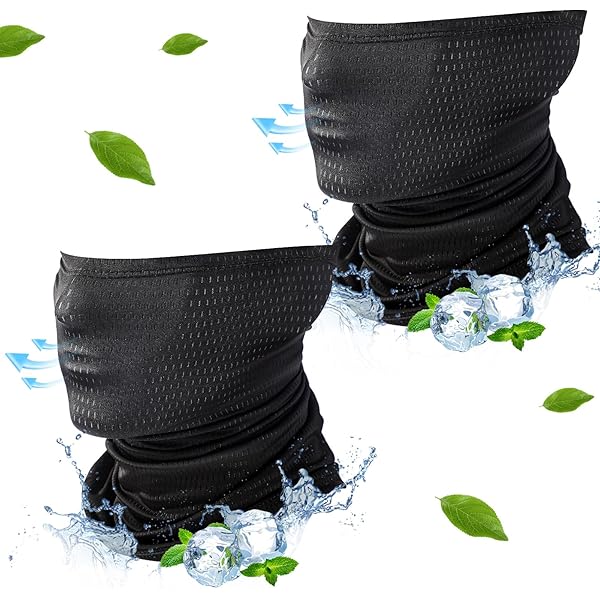 FUIPVGI 3 Pezzi Bandana Sport Uomo Donna, Fascia Sportiva Veloce Asciugatura, Sole con Protezione UV Bandane con Teschio per Ciclismo, Corsa, Moto (Nero