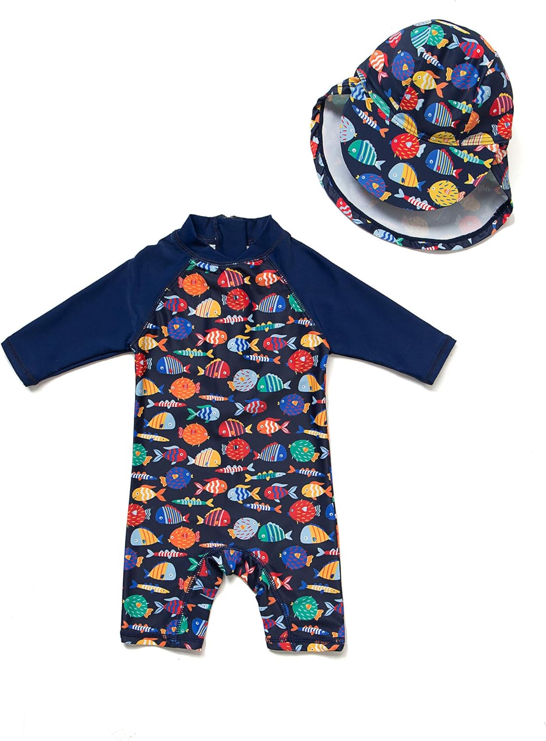 BONVERANO Baby Boy UV Swimsuit UPF 50 Sun Protection S/S One Piece Kids